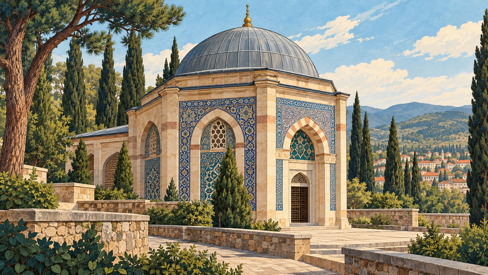 Şeyh Edebali Tomb çizimi, Bilecik