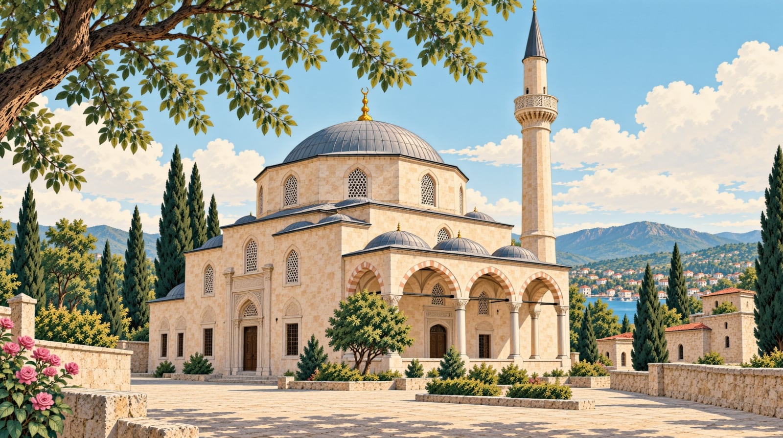 Zeichnung: Şeyh-Ethem-Çelebi-Moschee, Tokat