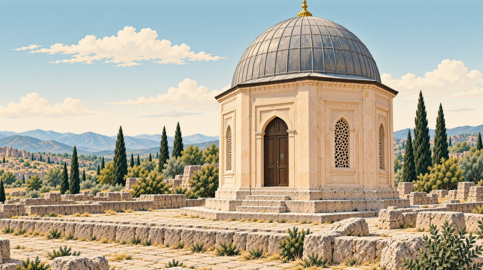 Şeyh Hamza El-kebir Tomb çizimi, Siirt