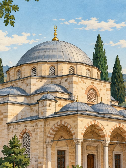 Şeyh Konevi Mosque çizimi, Bursa