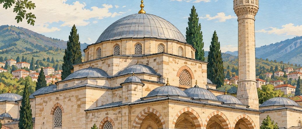 Şeyh Konevi Mosque çizimi, Bursa