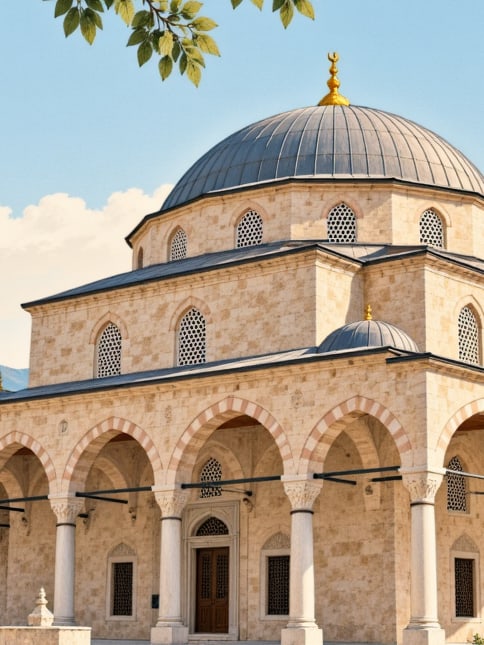 Şeyh Mutahhar Mosque (dört Ayaklı Minare) çizimi, Diyarbakır