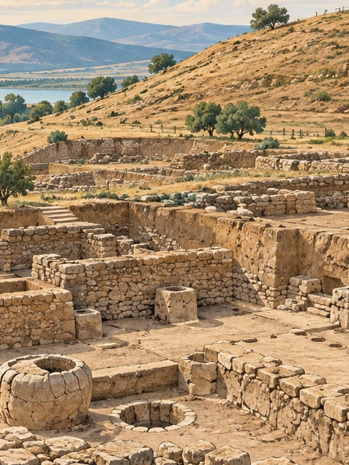 Zeichnung: Seyitömer-Hügel, Kütahya