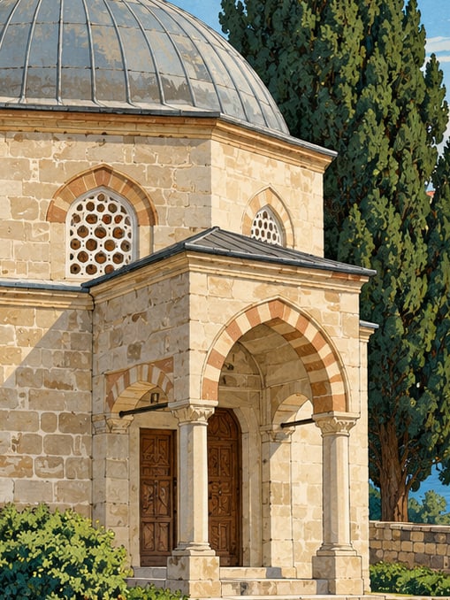 Zeichnung: Seyyid-Bilal-Grabmal, Sinop