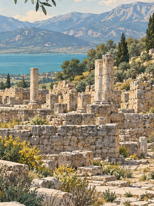 Zeichnung: Archäologische Stätte Sia / Taşandam, Burdur