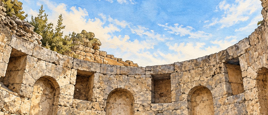 Side Arif Müfid Mansel Archaeological Museum çizimi, Antalya