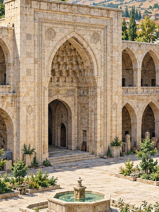 Zeichnung: Karawanserei Silahtar Mustafa Paşa, Malatya