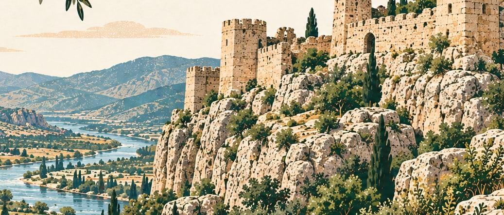 Silifke Castle çizimi, Mersin