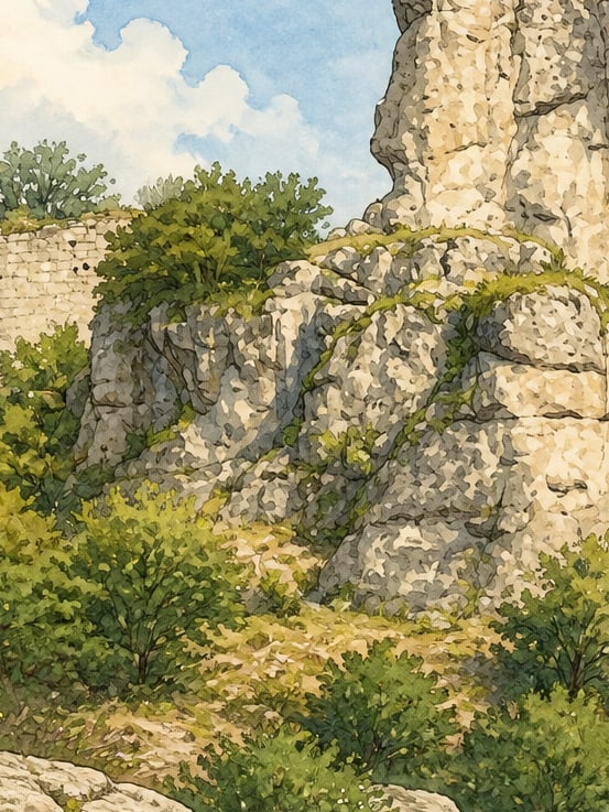 Zeichnung: Burg Simani, Bingöl