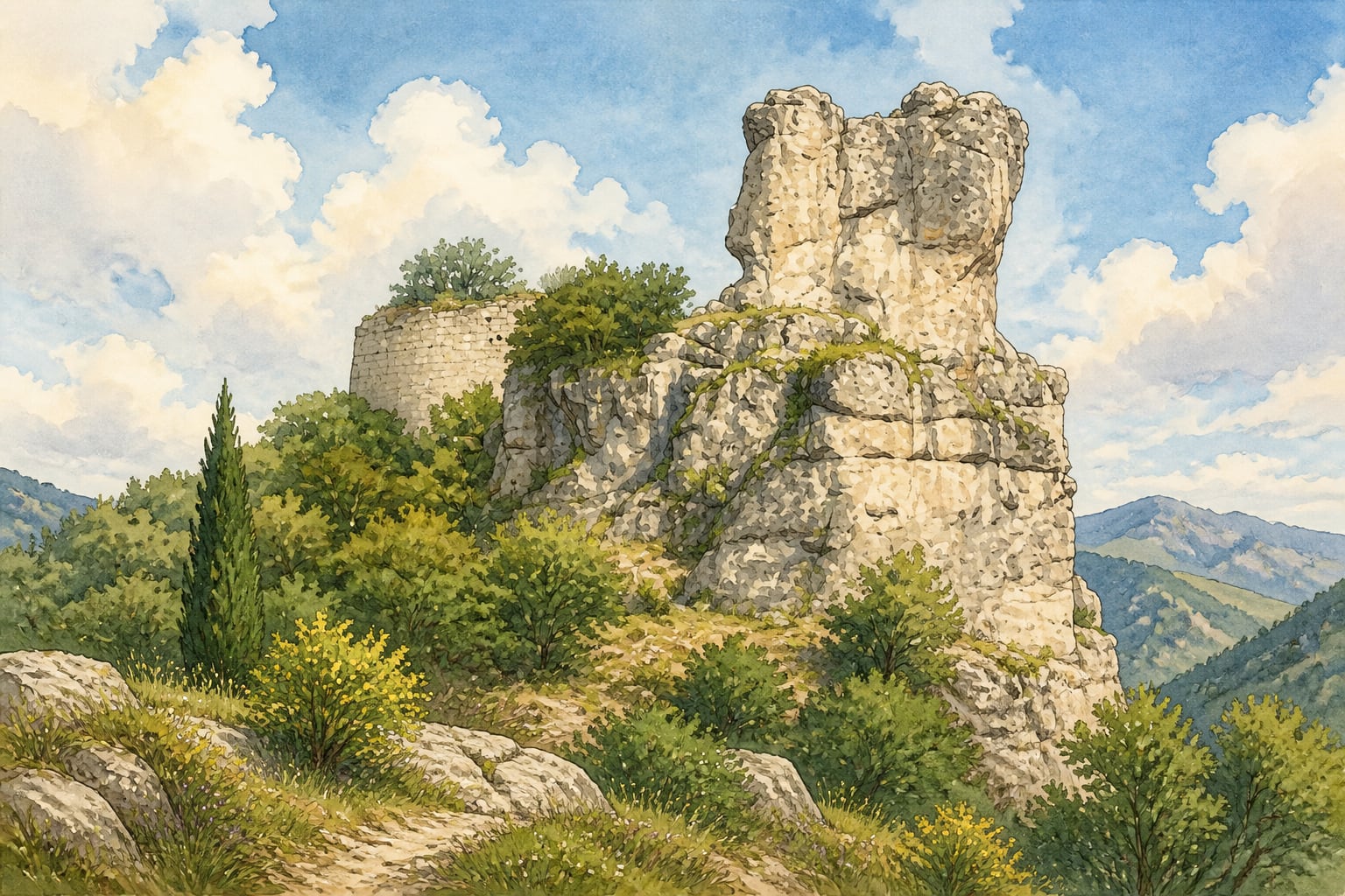Simani Castle çizimi, Bingöl