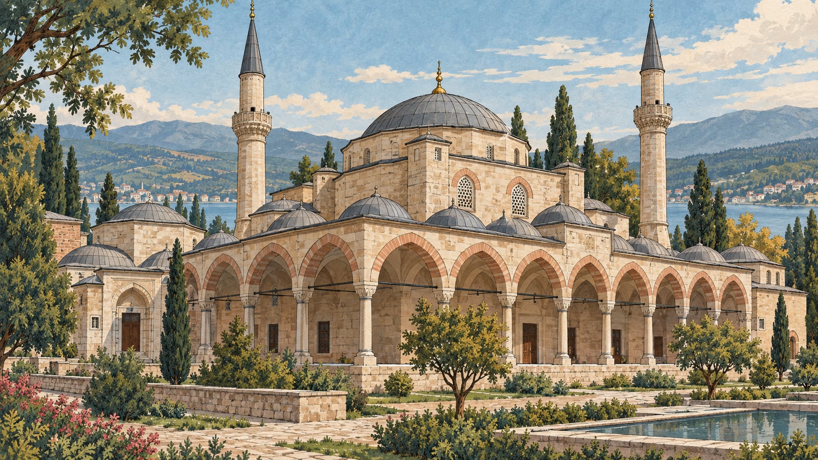 Sinan Bey Zawiya / Elvanbey Imaret çizimi, Sakarya