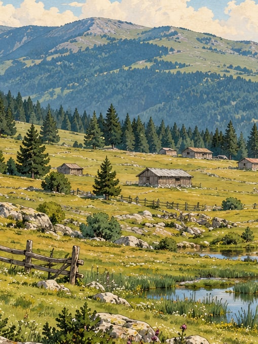 Zeichnung: Sinekli-Hochebene, Düzce