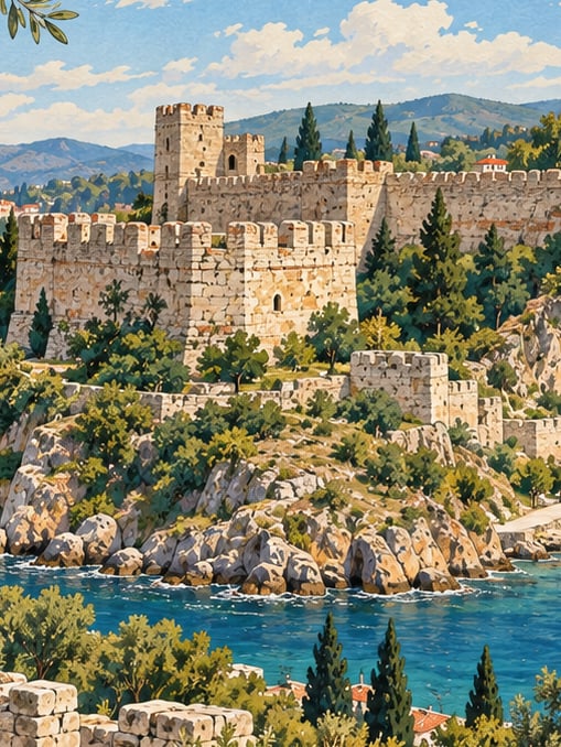 Zeichnung: Burg Sinop, Sinop