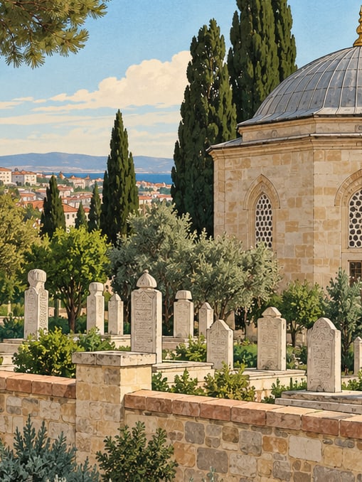 Zeichnung: Sipahi-Friedhof, Tekirdağ