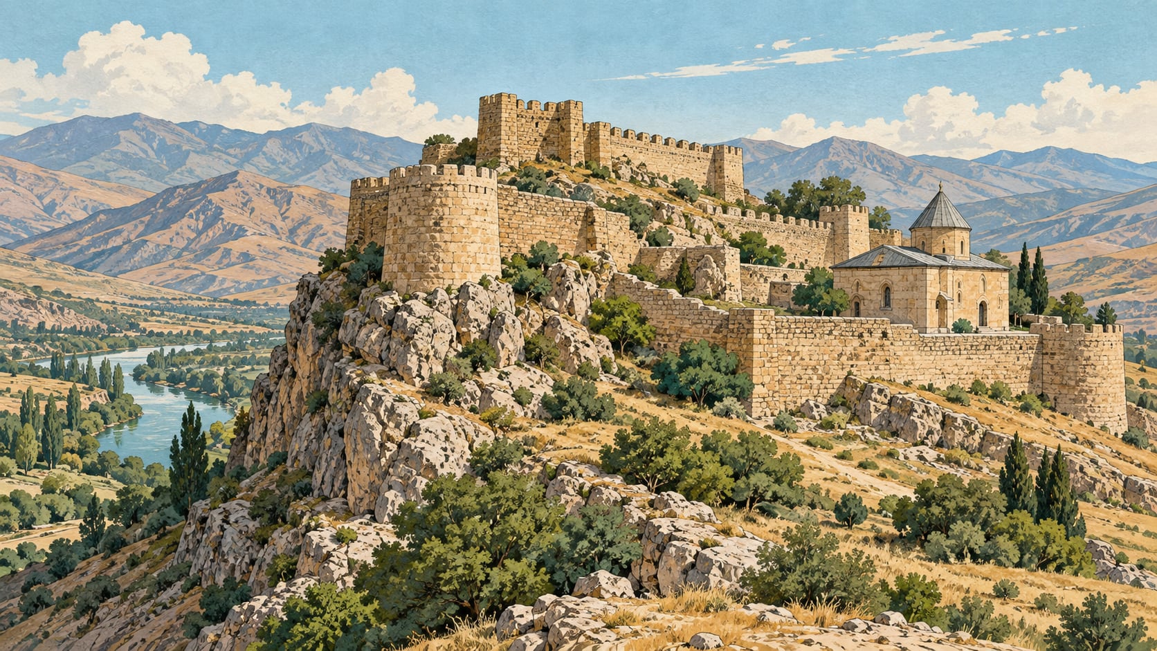 Sırçalı Kümbet çizimi, Kayseri