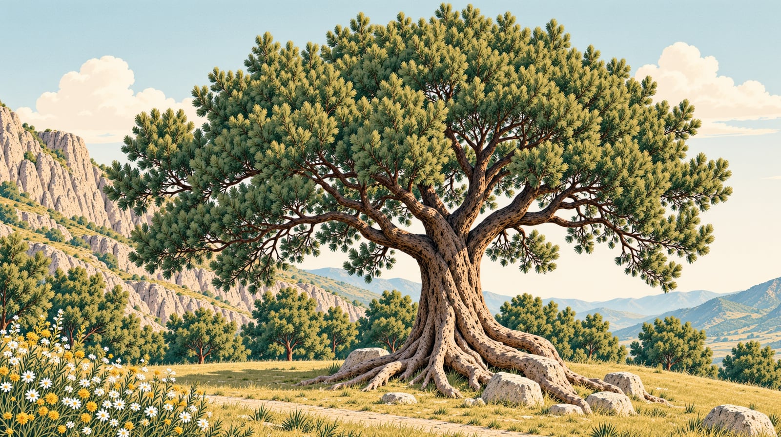 Sırıkyayla Fir Natural Monument çizimi, Düzce