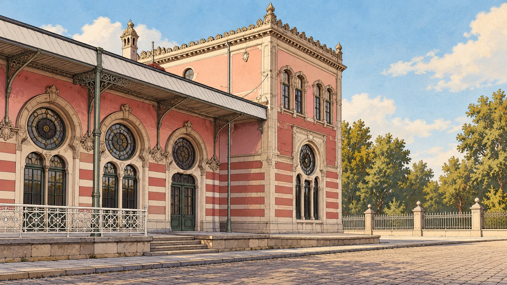 Sirkeci Railway Station T.C.D.D. Museum Art Gallery çizimi, İstanbul