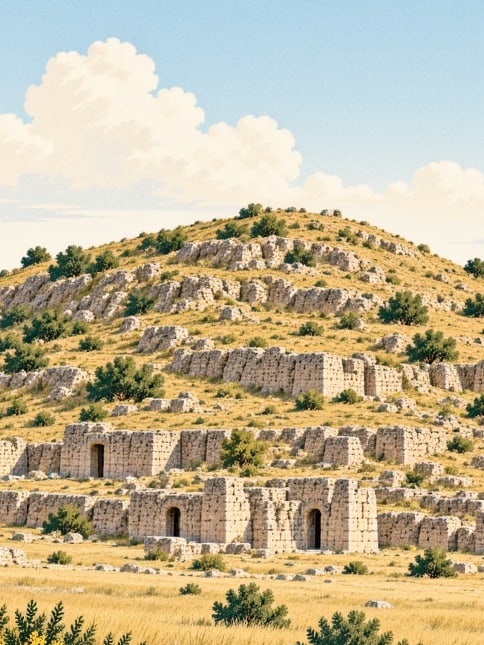 Zeichnung: Sirkeli-Hügel, Adana