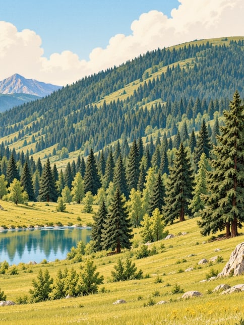 Zeichnung: Sis-Dağı-Hochebene, Giresun