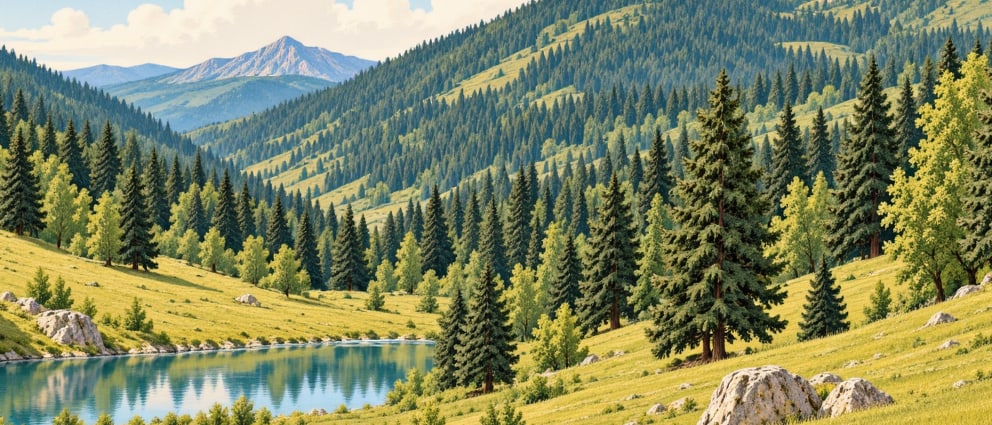 Sis Mountain Plateau çizimi, Giresun