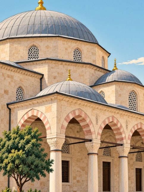 Zeichnung: Große Moschee von Sivrihisar, Eskişehir