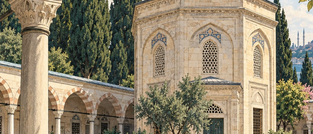 Siyavuş Paşa Tomb çizimi, İstanbul
