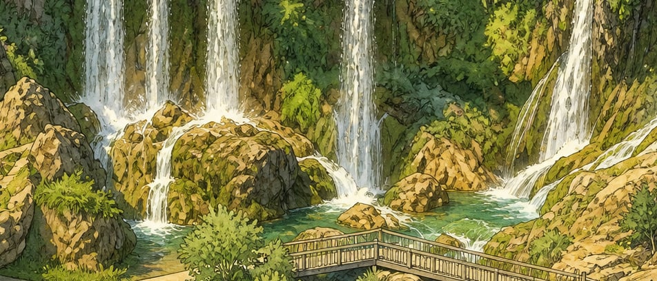 Sızır Waterfall çizimi, Sivas