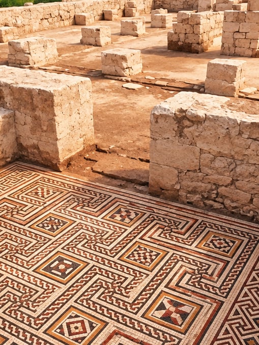Zeichnung: Ausgrabungsstätte Sobessos, Nevşehir