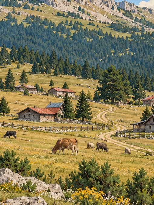 Zeichnung: Sofular-Hochebene, Bilecik