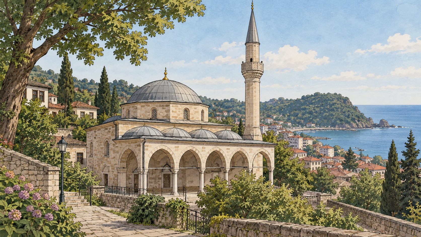 Soğuk Su Mosque çizimi, Giresun