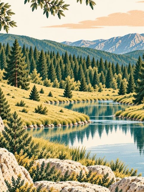 Zeichnung: Soğuksu-Naturpark, Kars