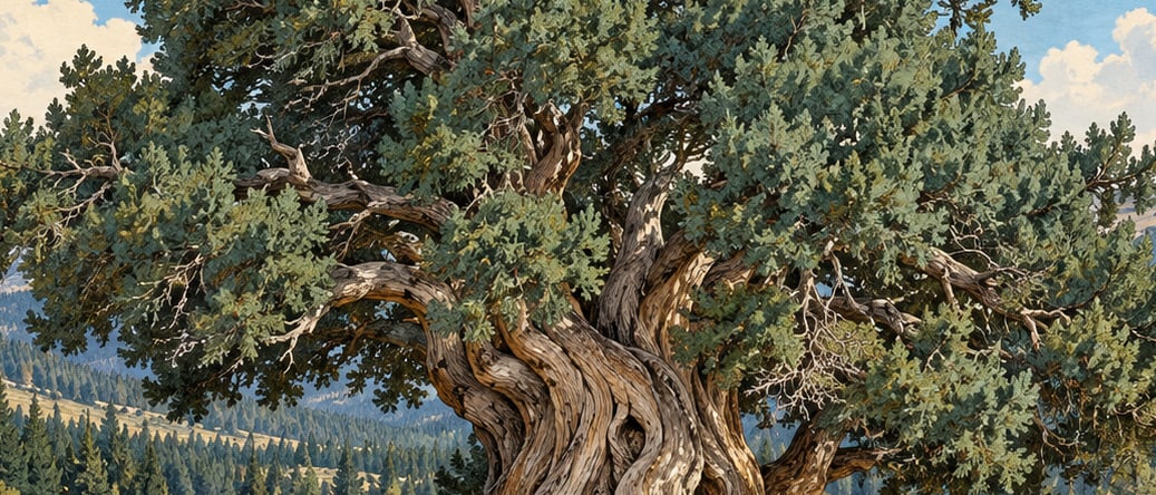 Söğüt Plateau Ulu Juniper Natural Monument çizimi, Isparta