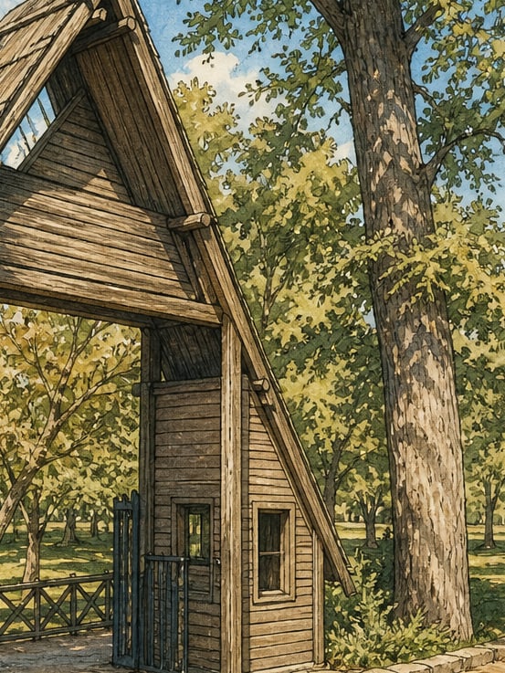 Zeichnung: Stadtwald Söğütlük, Edirne