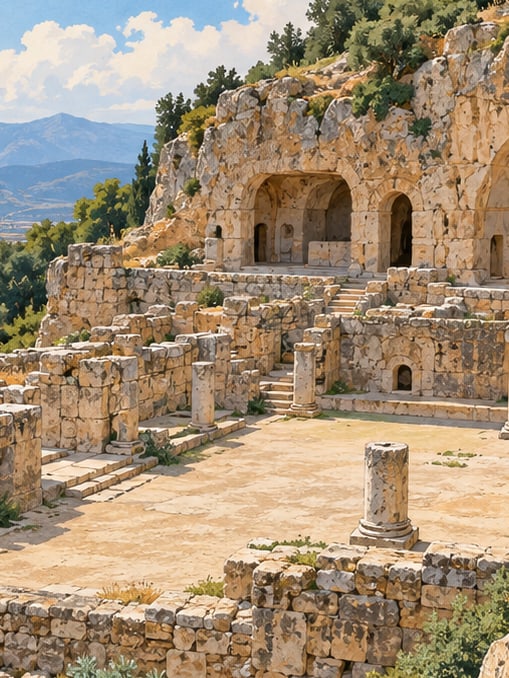 Zeichnung: St.-Simon-Kloster, Hatay