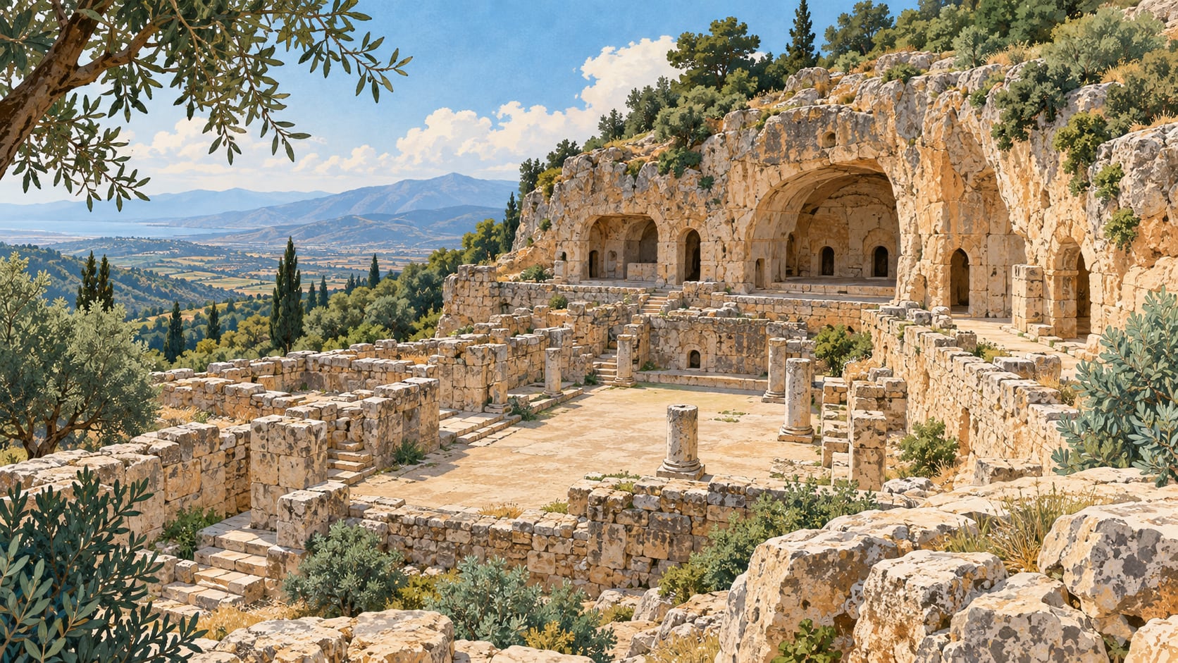 St. Simon Monastery çizimi, Hatay