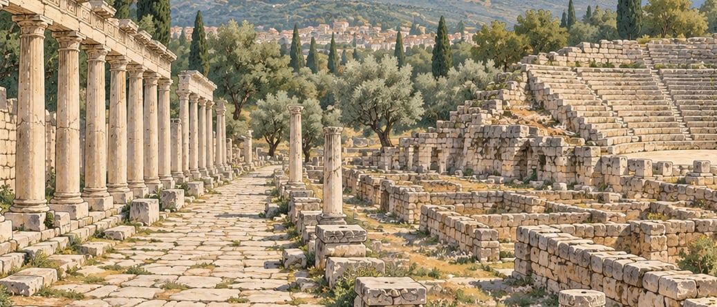 Stratonikeia Archaeological Site çizimi, Muğla