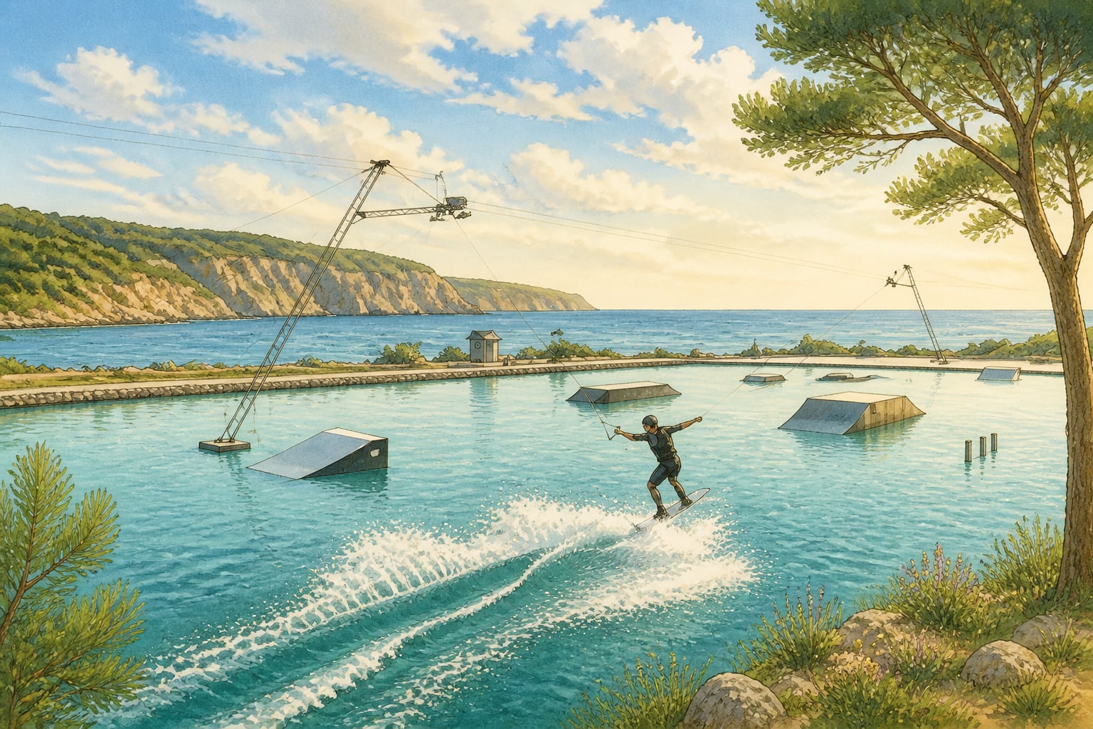 Water Skiing Park çizimi, Samsun