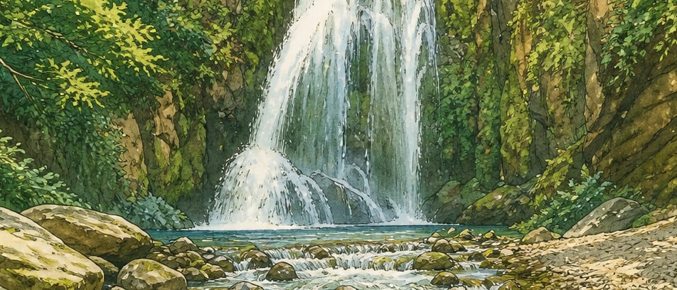 Sudüşen Waterfall çizimi, Yalova