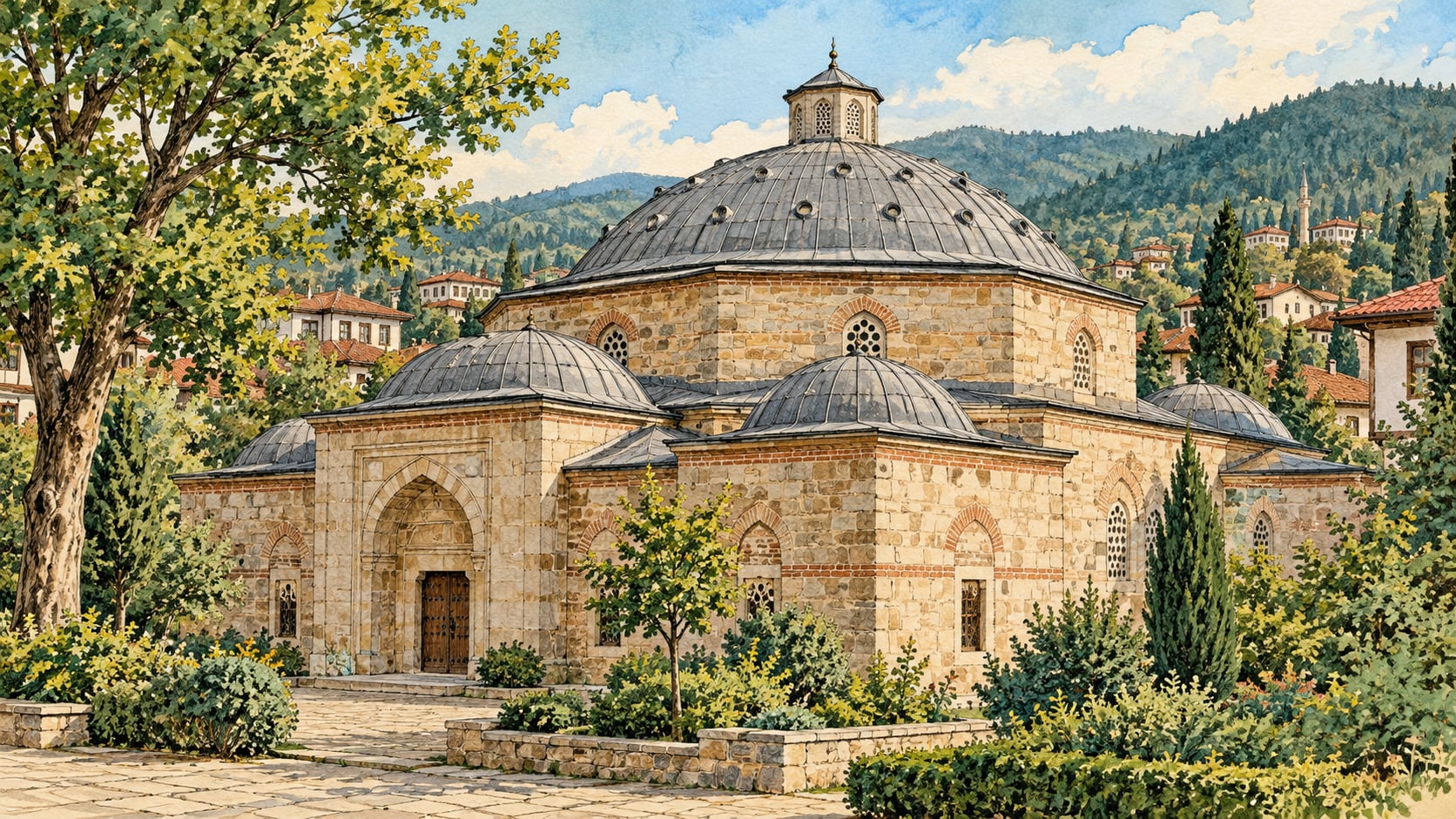 Süleyman Paşa Bath çizimi, Bolu