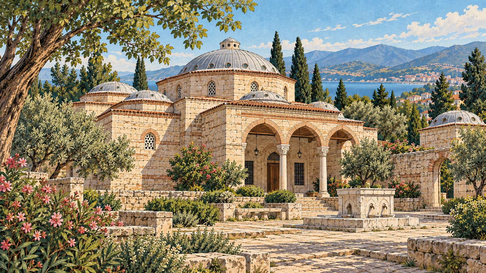 Süleyman Paşa Bath çizimi, Kocaeli