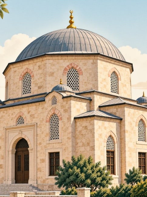 Zeichnung: Süleymaniye-Moschee, Edirne