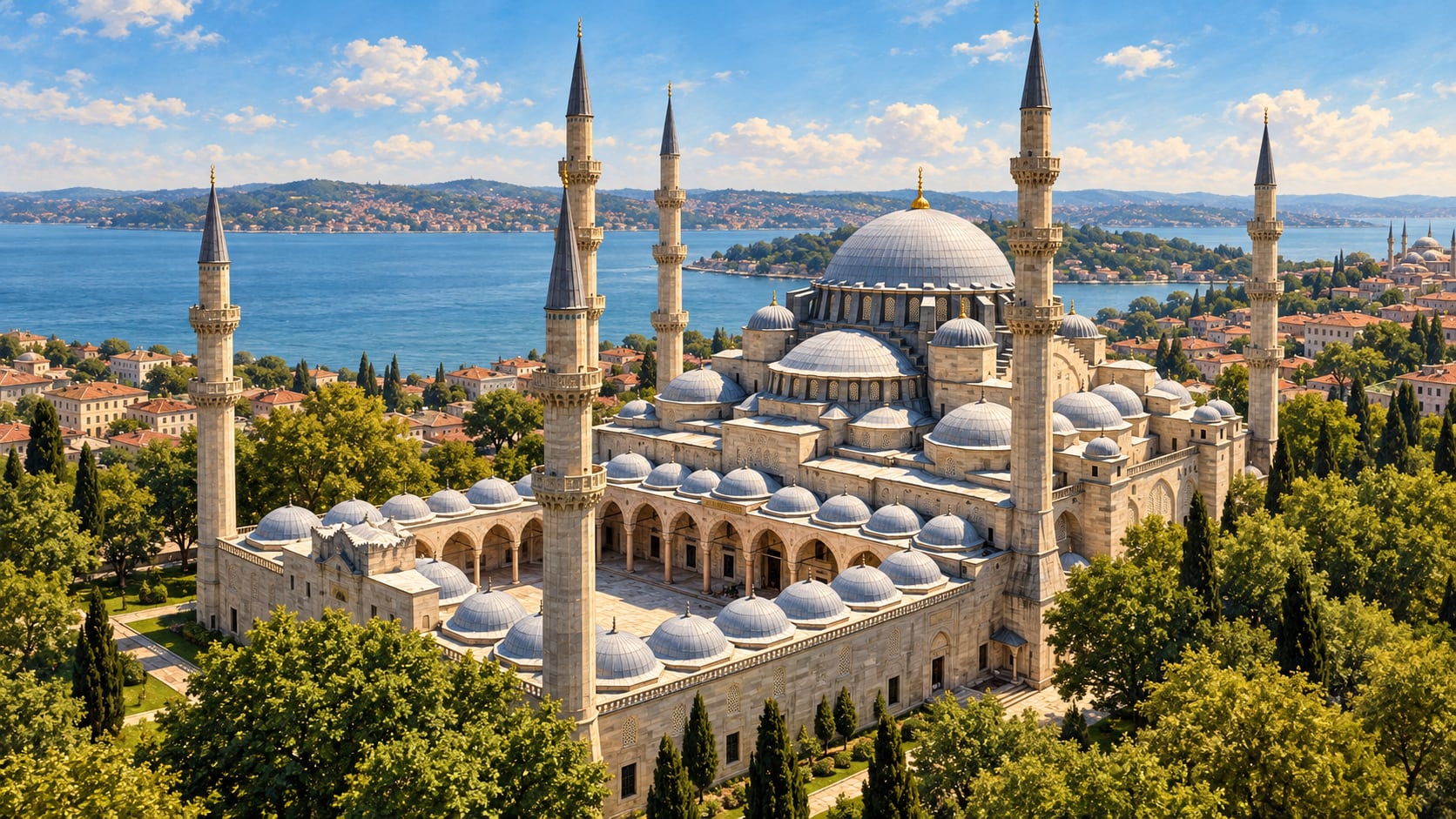 Süleymaniye Mosque çizimi, İstanbul