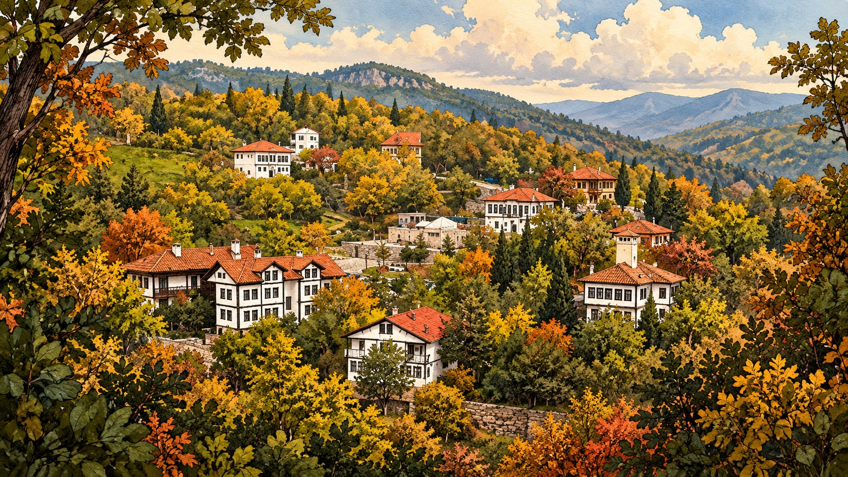 Süleymaniye Mahallesi / Eski Gümüşhane çizimi, Gümüşhane