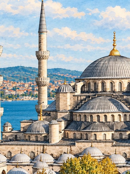 Sultan Ahmed Mosque çizimi, İstanbul