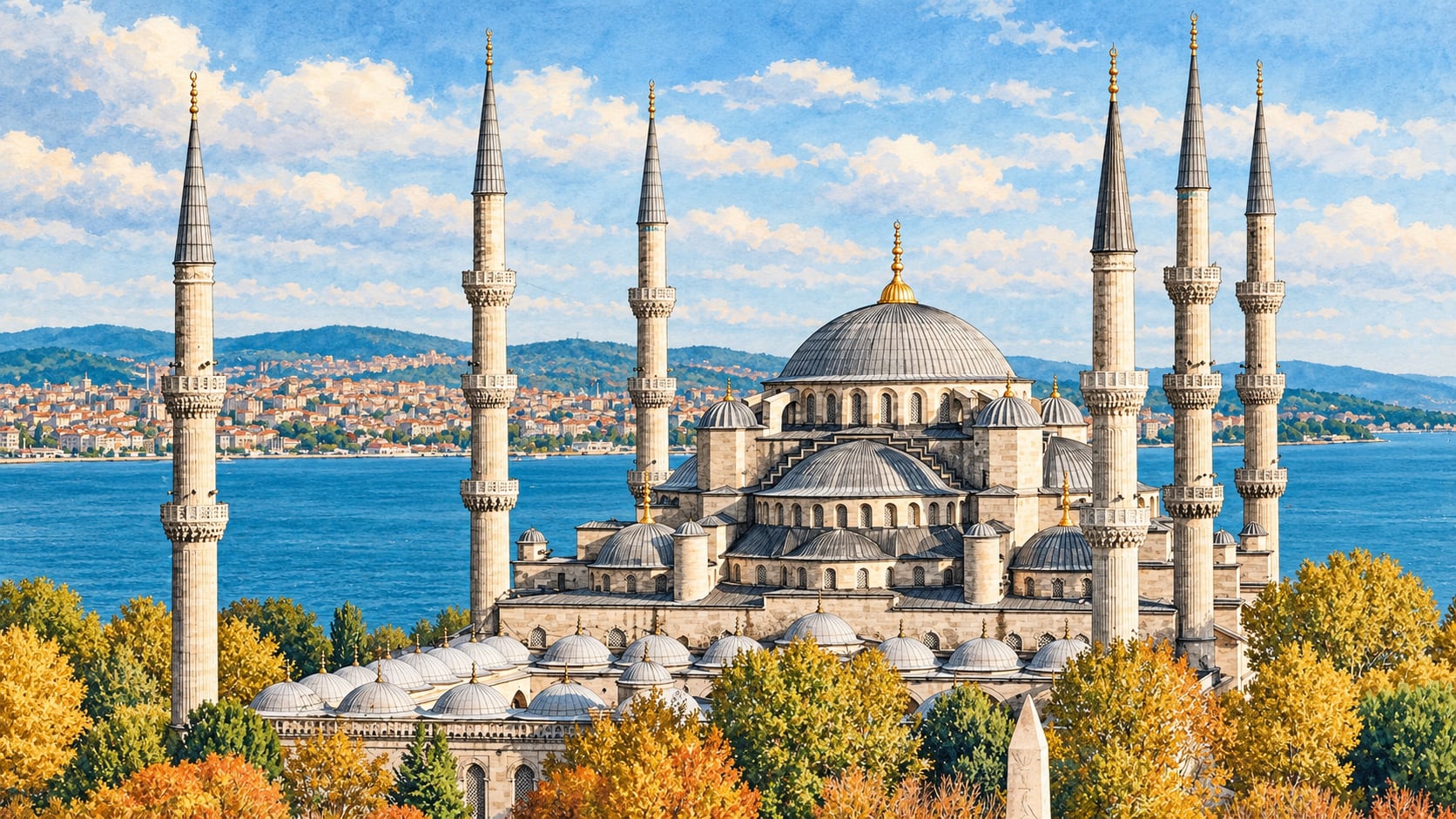 Sultan Ahmed Mosque çizimi, İstanbul