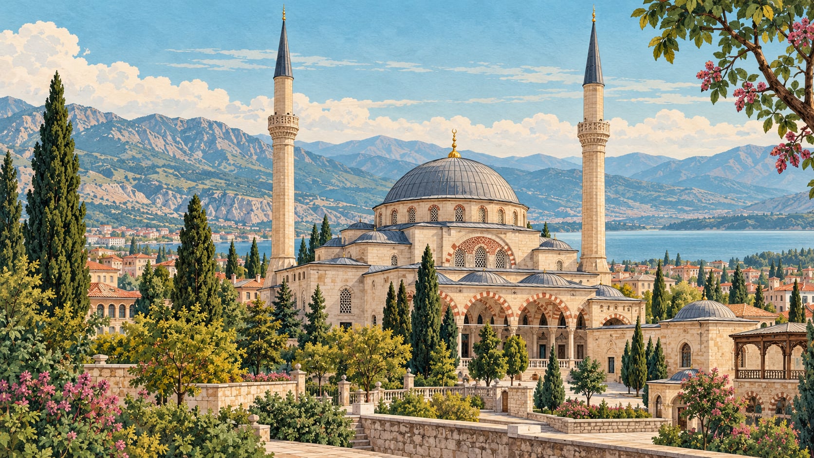 Sultan Fatih Mosque çizimi, Isparta
