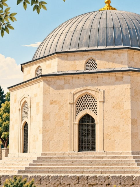 Zeichnung: Sultan-I.-Ahmed-Grabmal, İstanbul