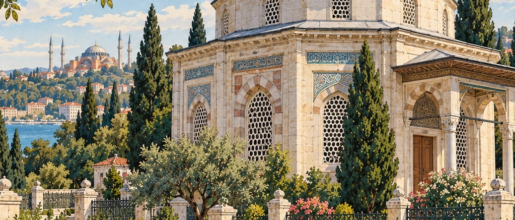 Sultan II.Mehmed Tomb (Fatih Sultan Mehmed) çizimi, İstanbul
