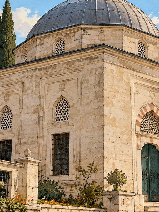 Zeichnung: Grabmal von Sultan II. Selim, İstanbul