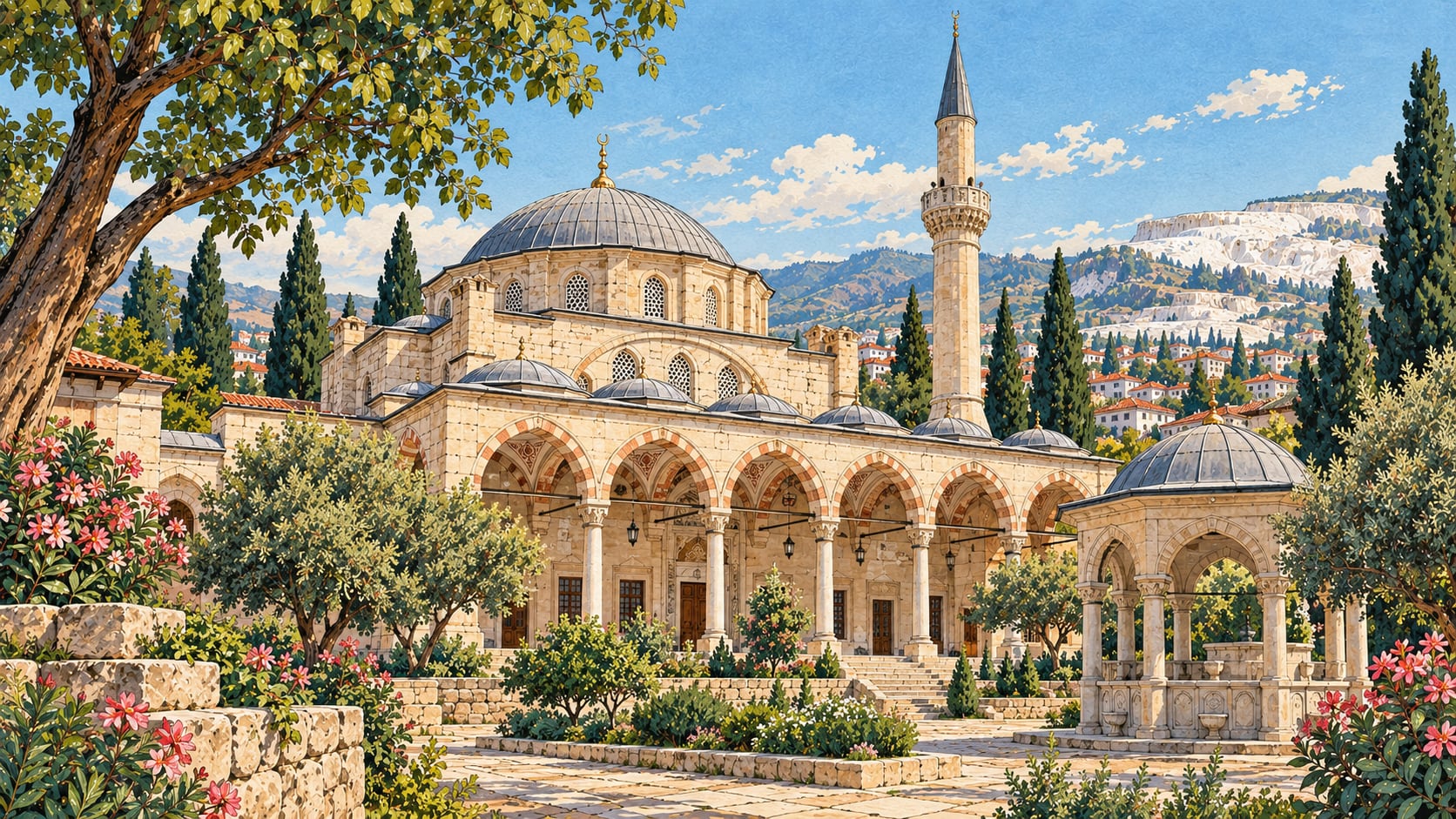 Sultan Murat Mosque çizimi, Denizli